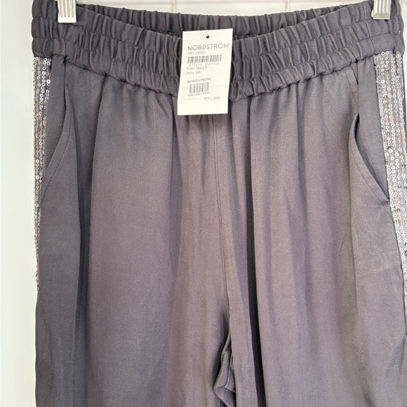 Halogen Pants - Halogen Gray Ankle Pants with Sequin Detail